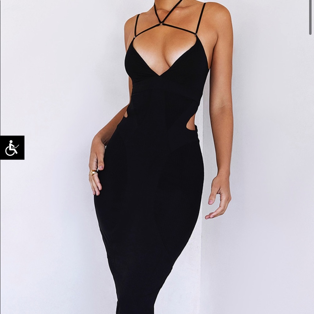 COPY - Mistress rocks: 'CALI GIRL'Black Bodycon Midi Dress
